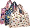 Wrapables Large Foldable Tote Nylon Reusable Grocery Bag, 3 Pack